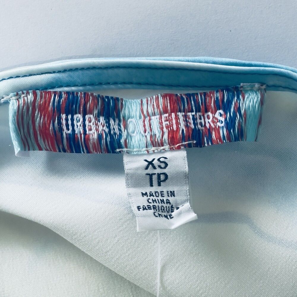 NWT UO Urban Outfitters Y2K Mini Dress Women XS Julia Asymmetrical Festival Blue - Picture 7 of 12